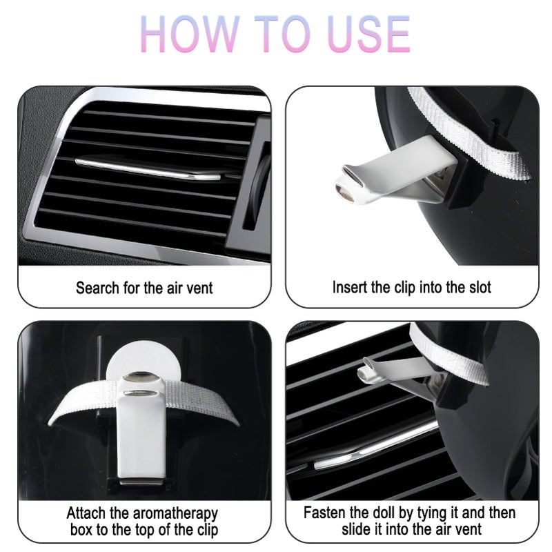 NUJOLI Car Seat for La bu bu Dolls 10-17cm  Car Decoration Chair with Air Vent Clip  Doll Accessories Sofa Seat Suitable for Fans Dolls Collectors Display - Image 5